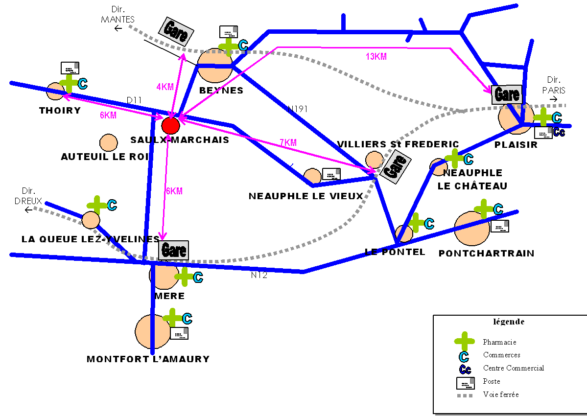 Plan des environs